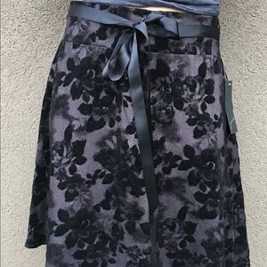 Black Floral Skirt